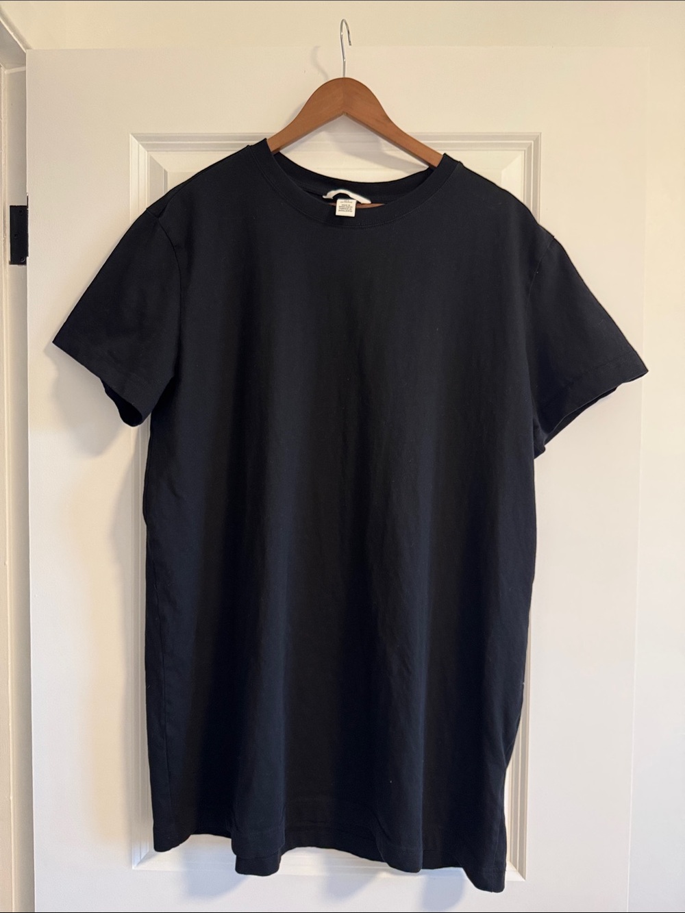 H&M Black Short Sleeve Crewneck T-Shirt Dress